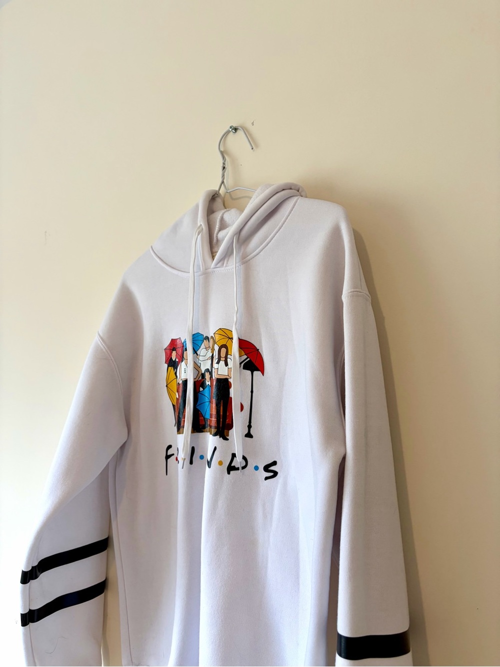 Friends Graphic White Hooded Sweatshirt - Picture 3 of 6